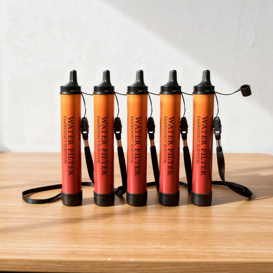 Five-pack of filter straws for the whole household