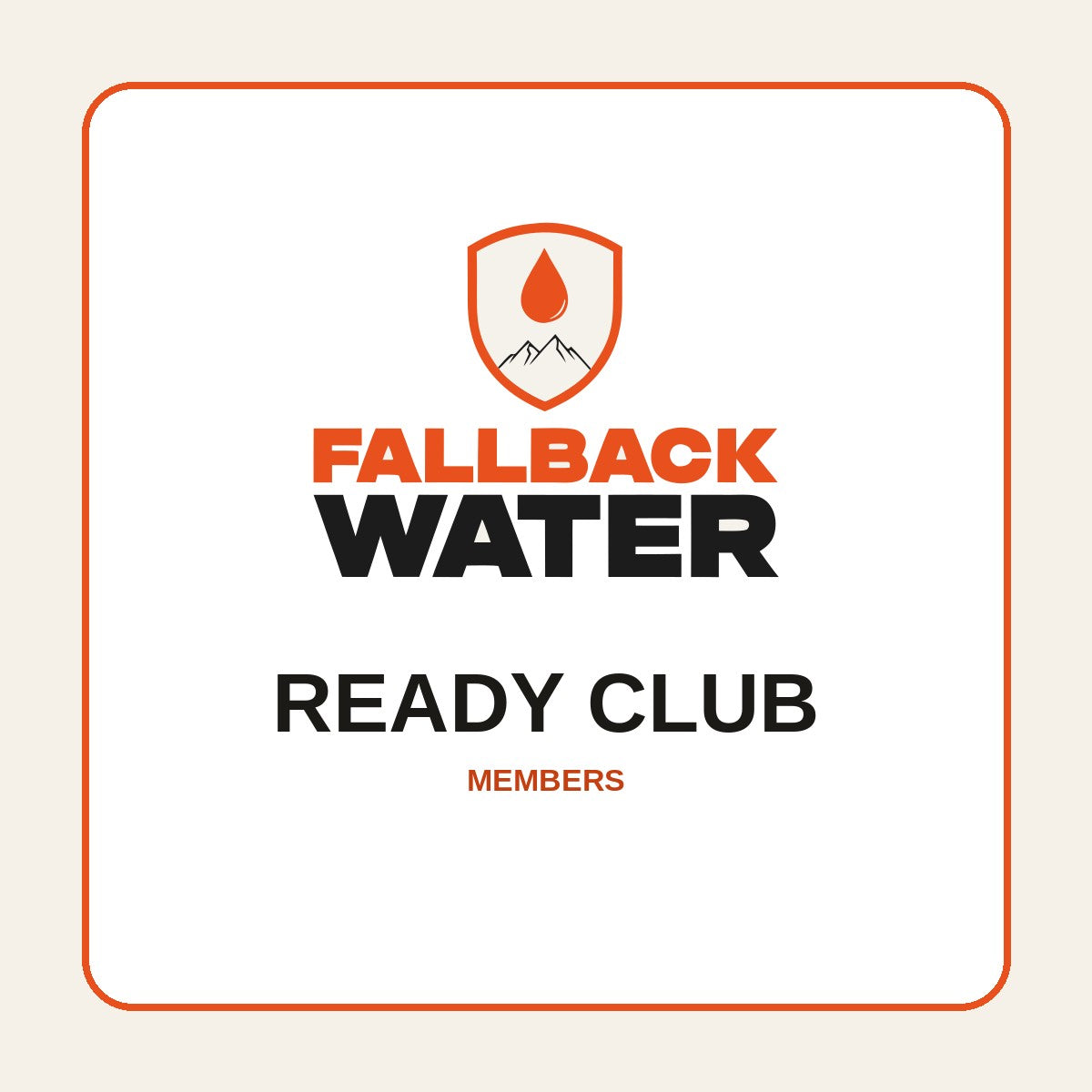 Fallback Water Ready Club membership
