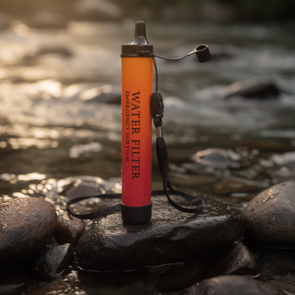 Fallback water filter straw